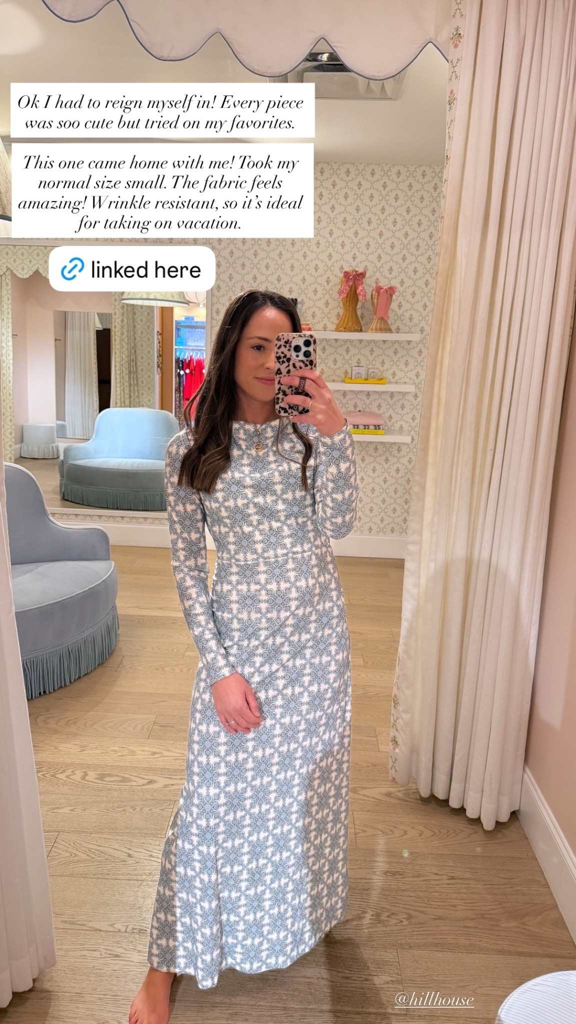 Ok I had to reign myself in! Every piece was soo cute but tried on my favorites. 

This one came home with me! Took my normal size small. The fabric feels amazing! Wrinkle resistant, so it’s ideal for taking on vacation.  @hillhouse