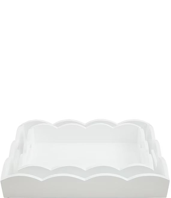 Happy Everything Nested Scallop Lacquer Tray Set | Dillard's