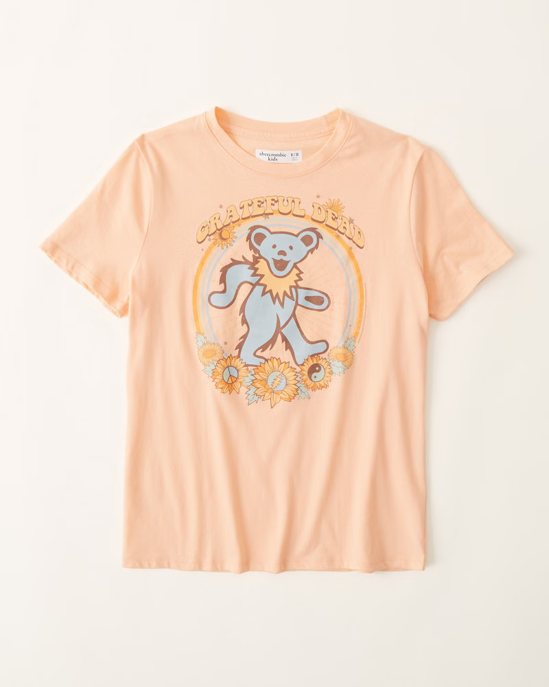 girls oversized woodstock graphic tee | girls clearance | Abercrombie.com | Abercrombie & Fitch (US)