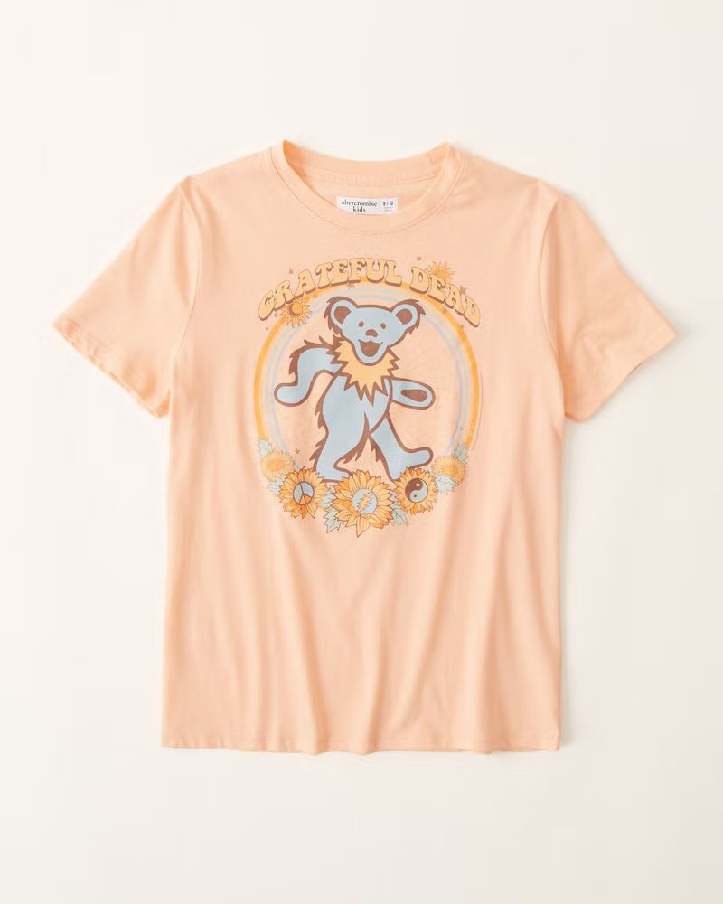 girls oversized woodstock graphic tee | girls clearance | Abercrombie.com | Abercrombie & Fitch (US)