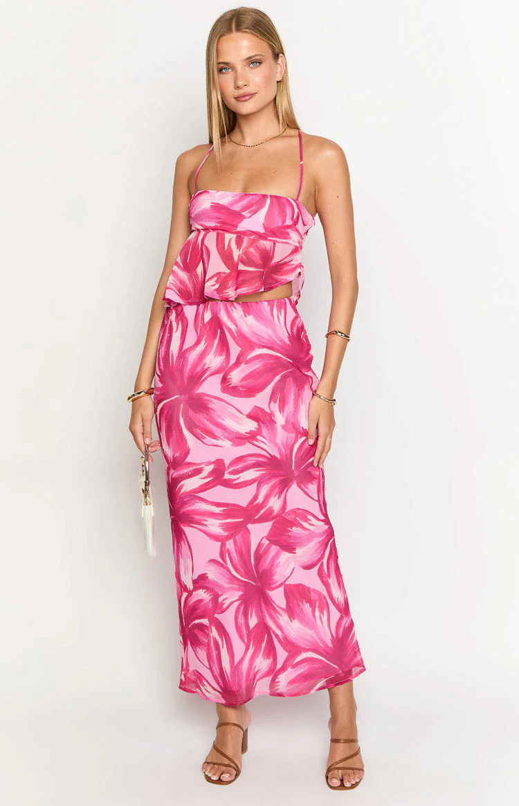 Karla Pink Floral Top | Beginning Boutique (US)