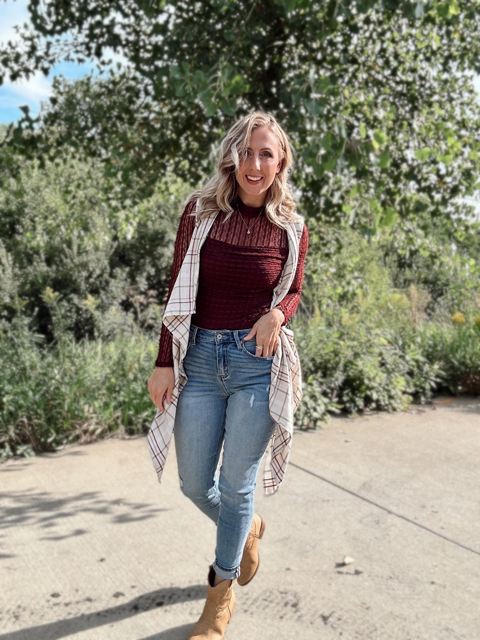 Wearing small in tops and 27 in jeans

#LTKootd #LTKmomlife #LTKSaleAlert