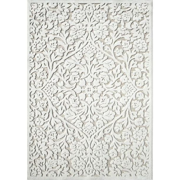 My Texas House Rosalie, Floral, Outdoor, Area Rug, Natural Driftwood, 7'9" x 10'10" | Walmart (US)