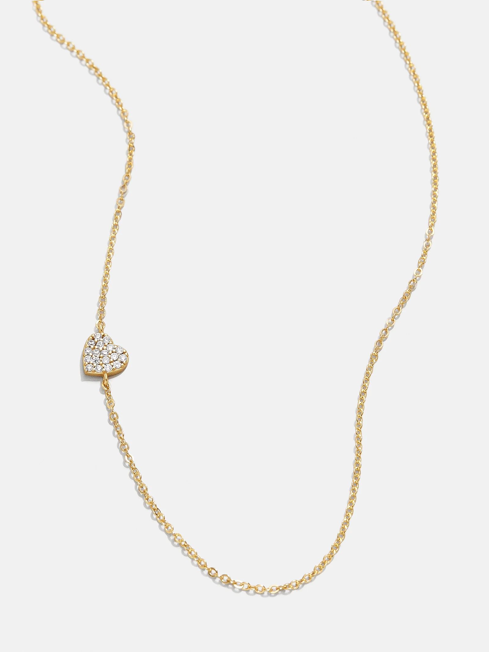 18K Gold Asymmetrical Heart Necklace | BaubleBar (US)