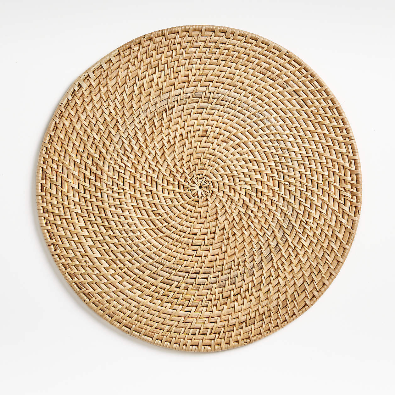 Artesia Natural Woven Rattan Round Placemat + Reviews | Crate & Barrel | Crate & Barrel