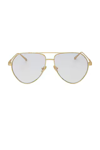 Samaria Sunglasses in Gold Metal | Revolve Clothing (Global)