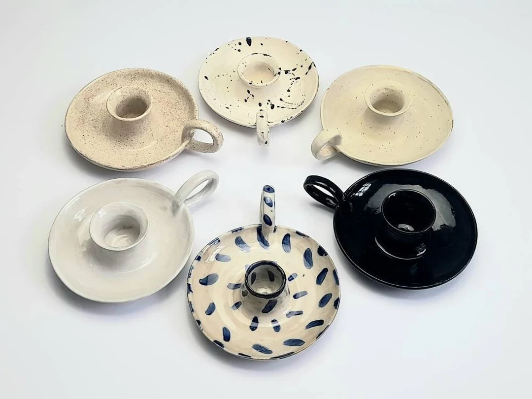 Handmade ceramic candle holder | Etsy (UK)