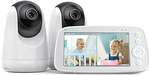 HiPP Baby Monitor Split View, 5inch 720P Video Baby Monitor with 2 Cameras, Audio and Visual Moni... | Amazon (US)