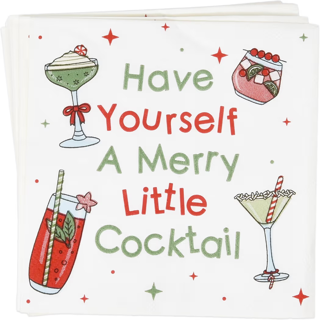 Gift Boutique - 100 Count Christmas Funny Beverage Disposable Napkins Napkin Paper, Have Yourself... | Amazon (US)