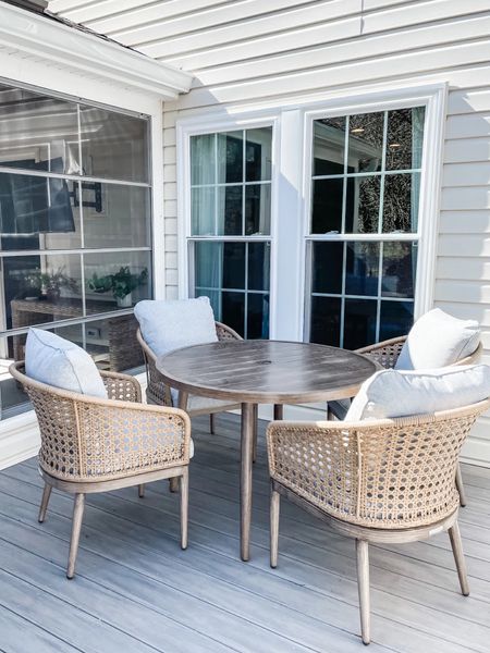 Patio Furniture, Deck Furniture, Patio Set, Outdoor Ding table and chairs. Outdoor round table and chairs, rattan furniture, outdoor furniture, patio table.
#patio #outdoor #outdoorfurniture 

#LTKSeasonal #LTKhome #LTKFind