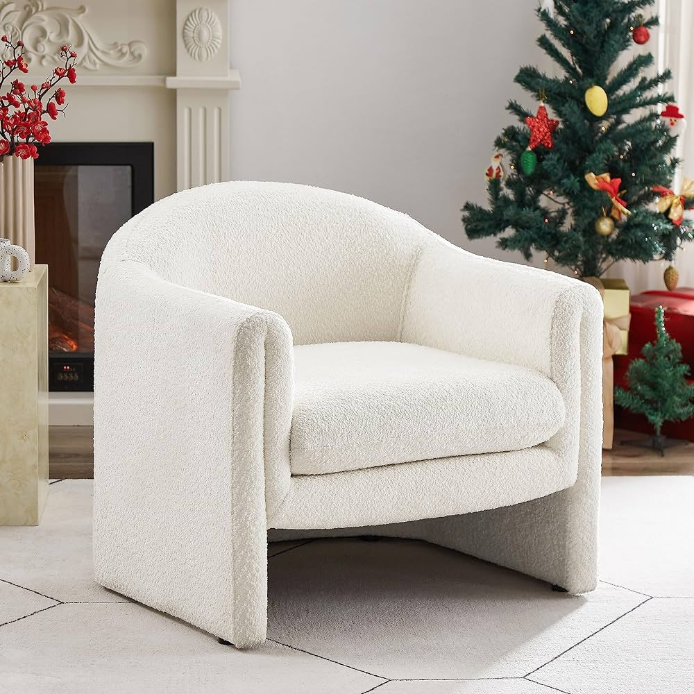 Living Room Accent Chair, U Shaped Club Chair, and Reader Rriendly Bedroom Bucket Chair with Soft... | Amazon (US)