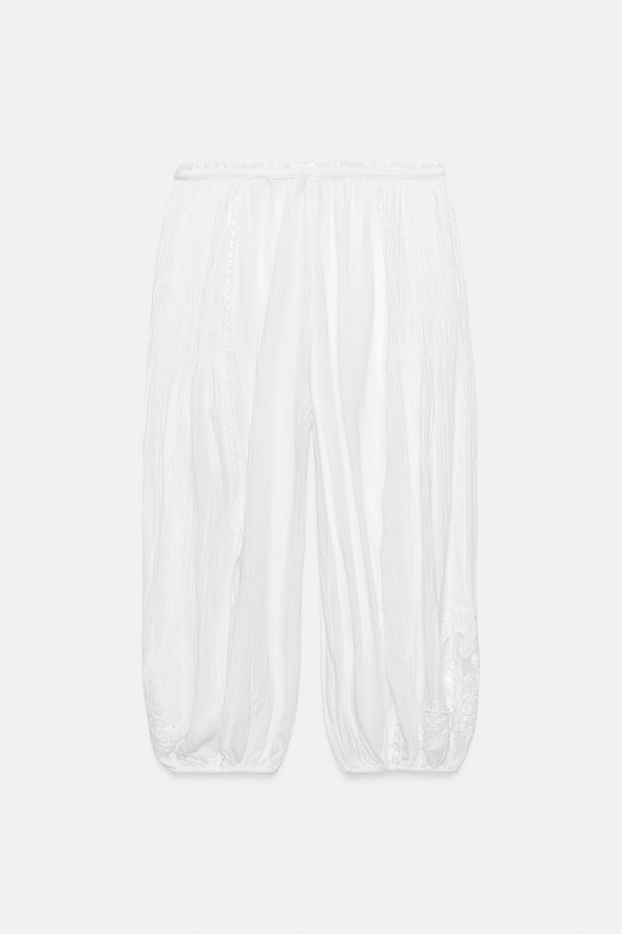 ZW COLLECTION LACE PANTS | Zara US