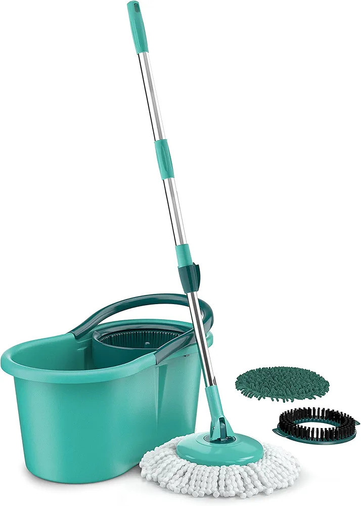 Mop Giratório 3 em1, balde com 12 litros e 3 opções de Refis, ( microfibra, tira pó e limpeza... | Amazon (BR)