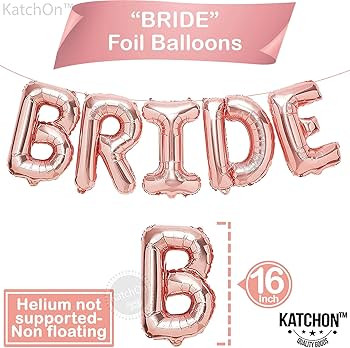 KatchOn, Bride Balloons Rose Gold Set - 16 Inch, Pack of 15 | Bride Balloons, Latex Balloons for ... | Amazon (US)