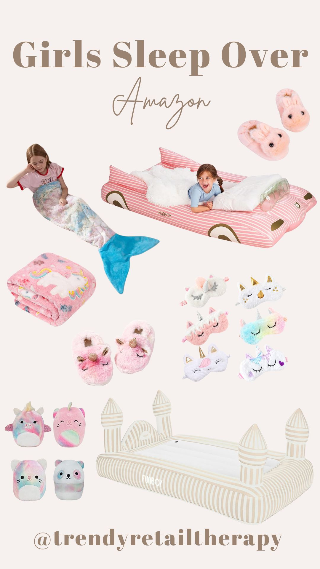Amazon girls sleep over. Birthday party. Unicorn. Mermaid. Parties. Cute trendy fun for kids. Girl mom. Inflatable. 

#LTKKids #LTKParties #LTKFindsUnder100