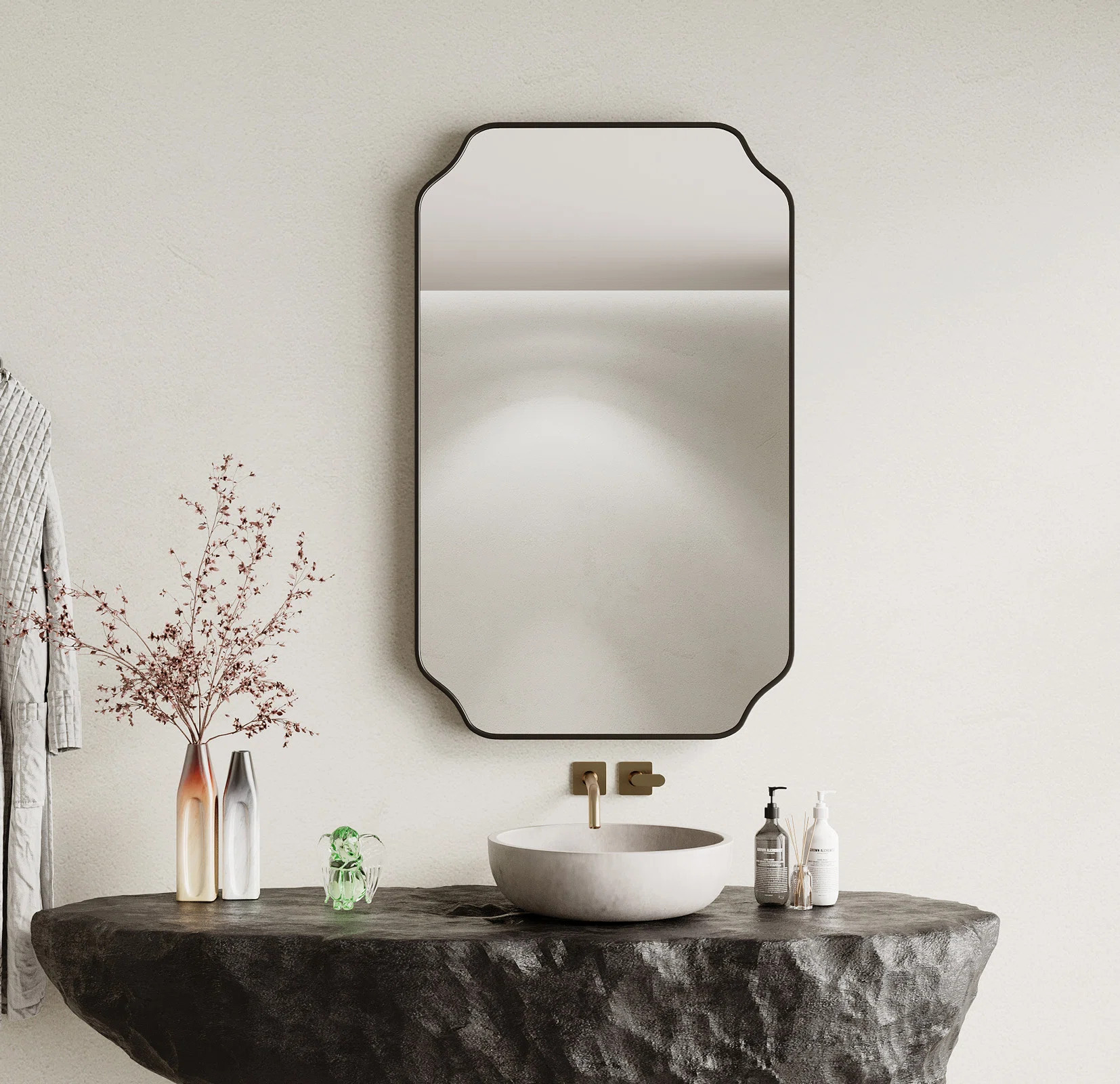 Irregular Wall Mirror Unique Rectangle Mirrors for Bathroom，Entryway，Living Room, Bedroom | Wayfair North America