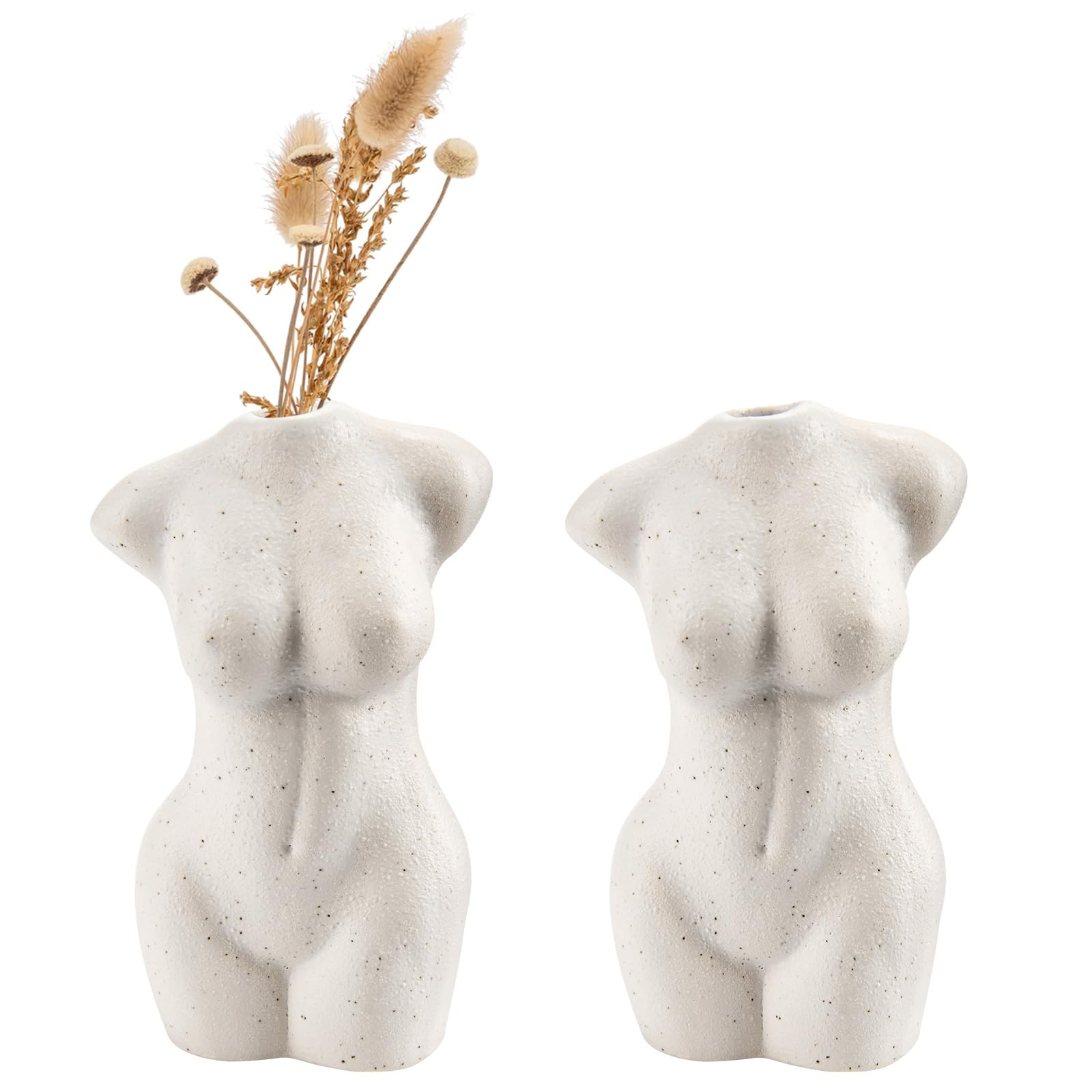 Briful Mini Body Vase Female Form Shelf Decor, Body Shaped Sculpture, Cute Flower Vase for Minima... | Amazon (US)