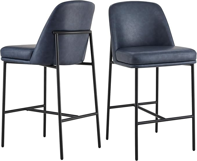 CHITA Counter Height Bar Stools Set of 2, Metal Barstools for Kitchen Island, 27" H Seat Height, ... | Amazon (US)