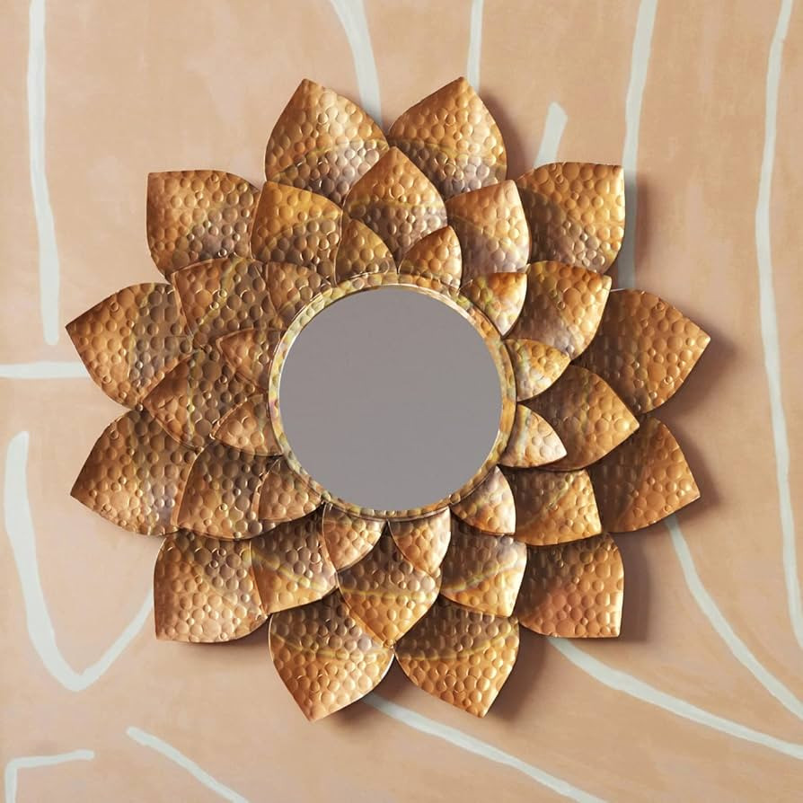 Tov Furniture Leaf Antique Gold Metal Wall Mirror | Amazon (US)