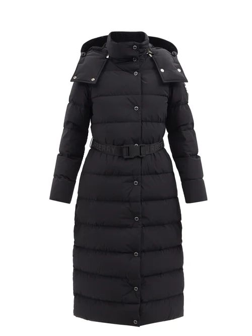 Burberry - Eppingham Quilted-shell Down Coat - Womens - Black | Matches (UK)