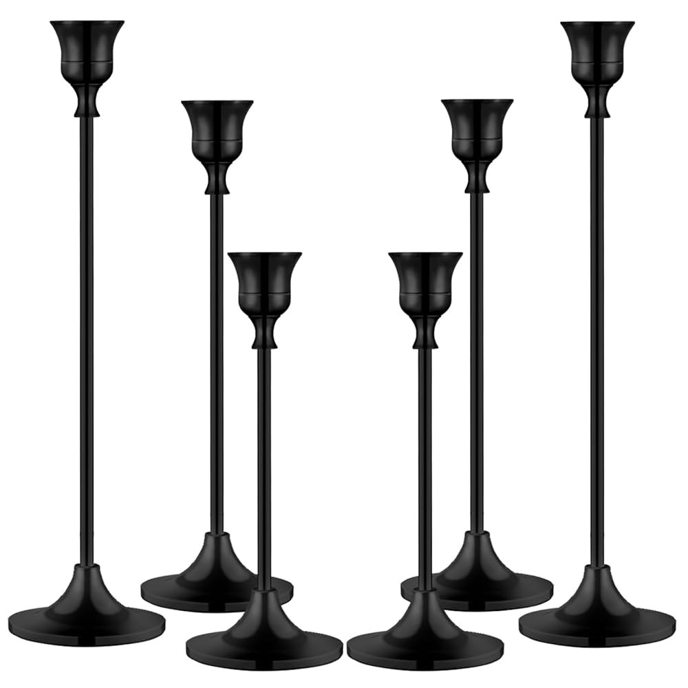 Metal Candle Holders for Candlesticks Taper Candlestick Holders Set Vintage Decorative Centerpiec... | Amazon (US)