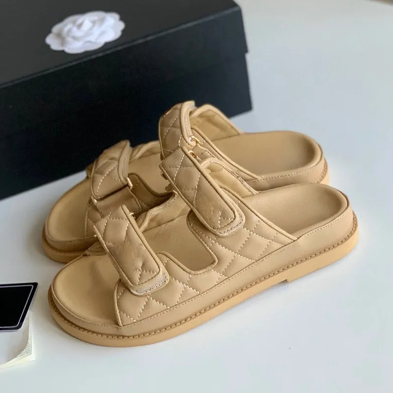 (Preminum) Women Sandals Velcro Tape Fashion Platform Slippers Summer Girls Gingham Beach Slides ... | DHGate