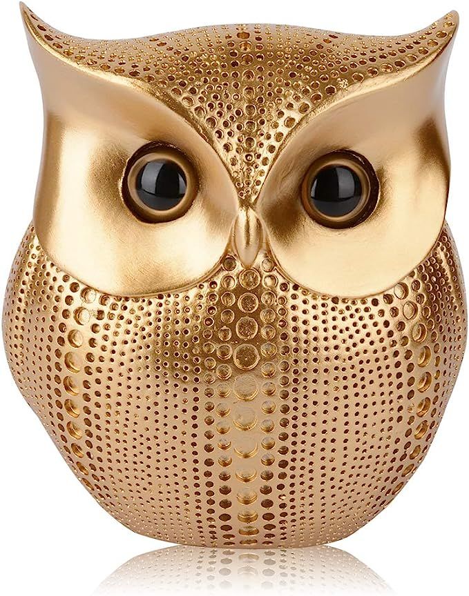 Owl Statue Home Decor, Retro Buho Owls Figurines For Unique Home Decorations, Living Room Decorat... | Amazon (US)