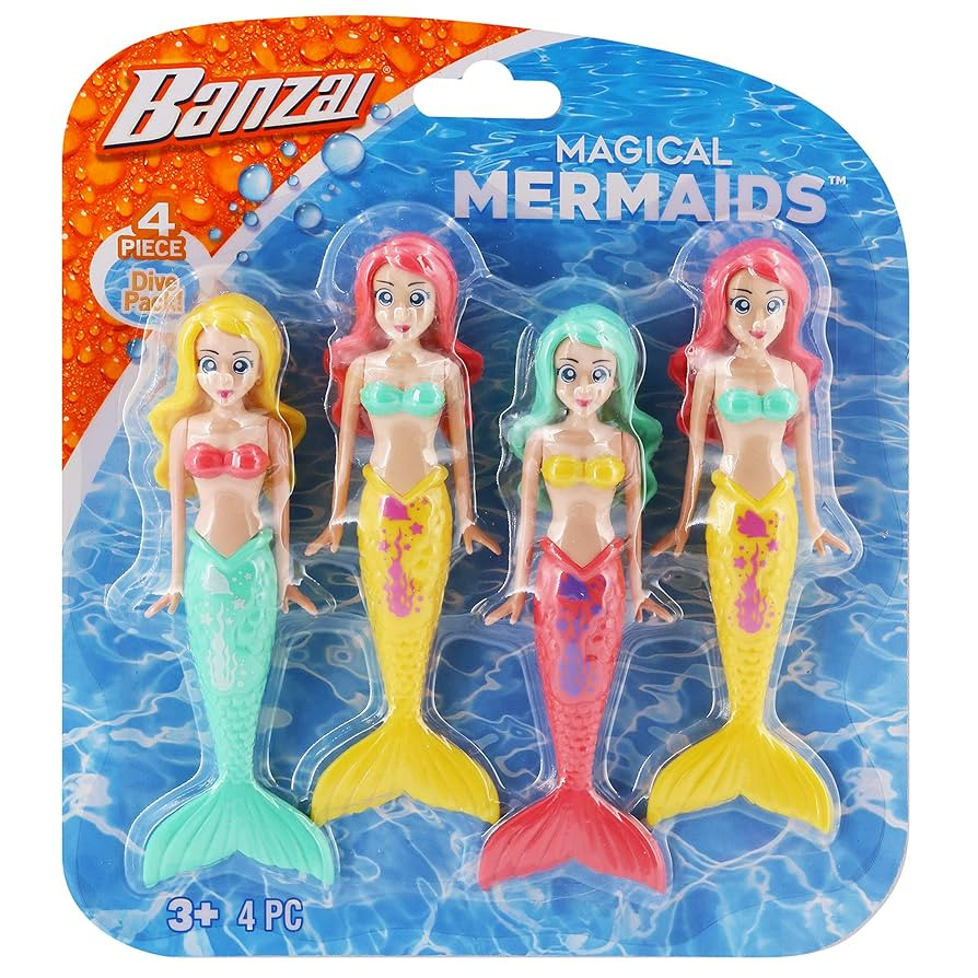 BANZAI Dive Mermaids 4pc Colors May Vary | Amazon (US)