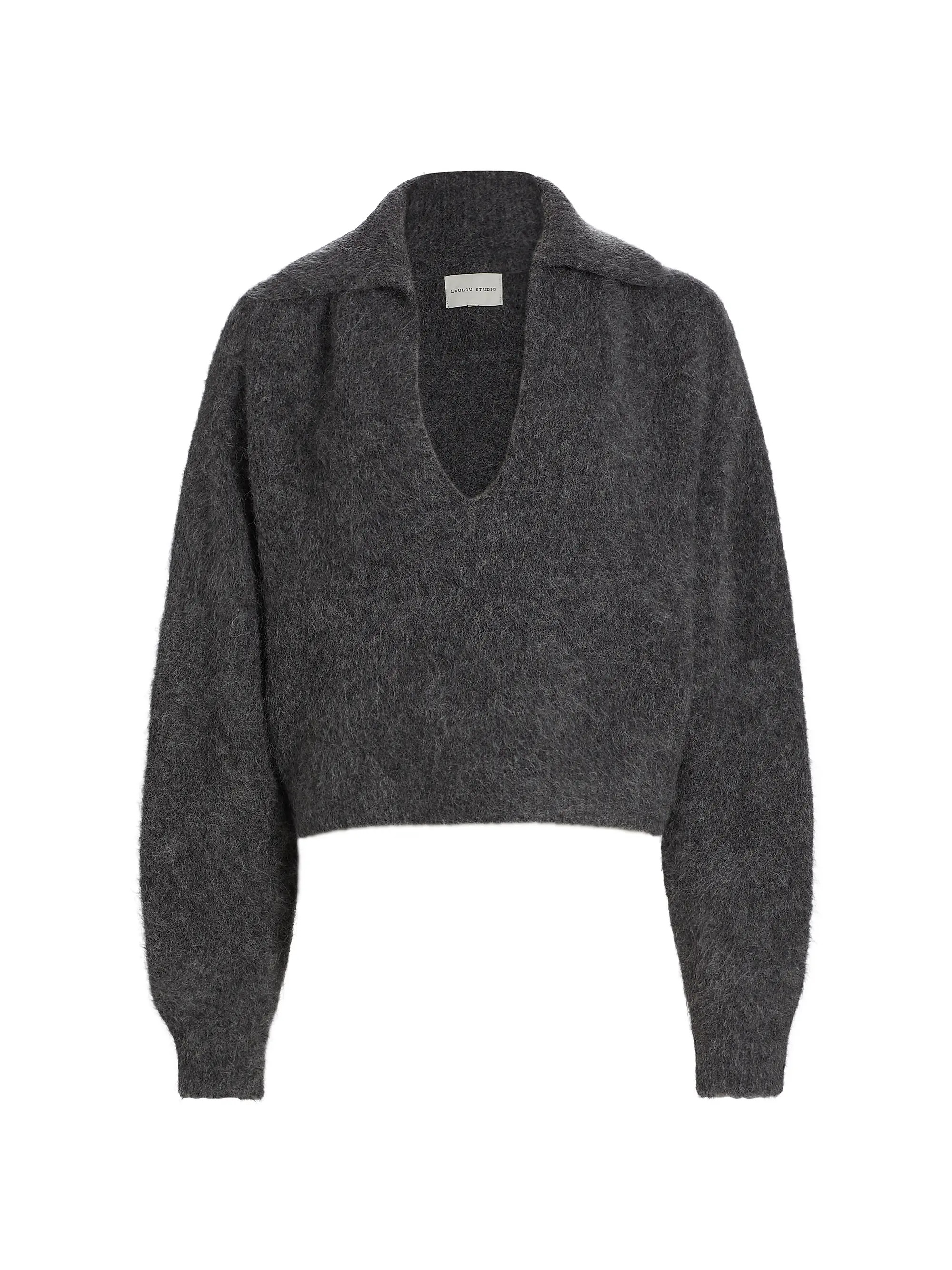 Alpaca-Blend V-Neck Sweater | Saks Fifth Avenue