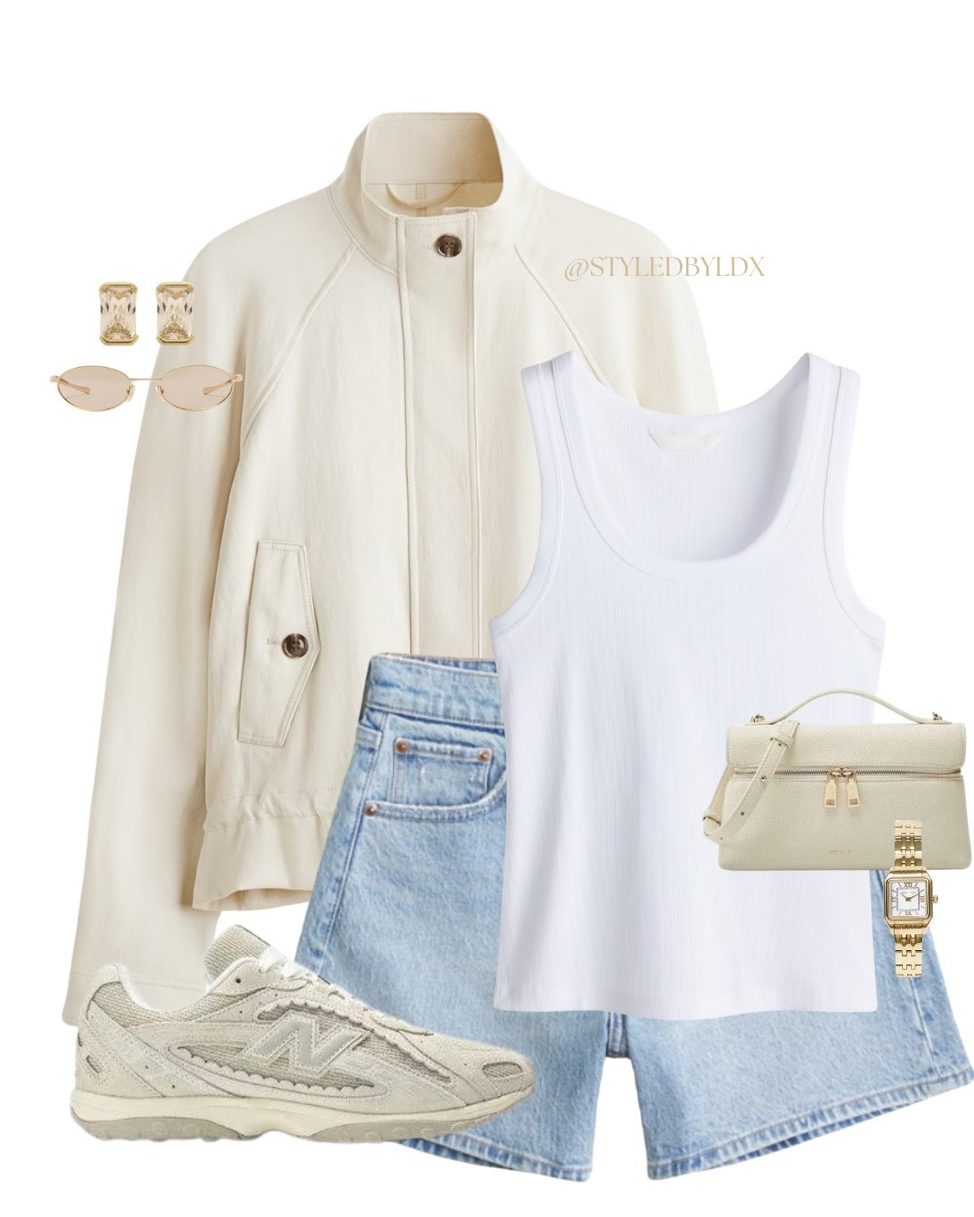 Spring outfit - summer outfit - sad blue denim shorts - Abercrombie shorts - beige jacket - simple styling - 

#LTKspring #LTKsummer #LTKstyletip