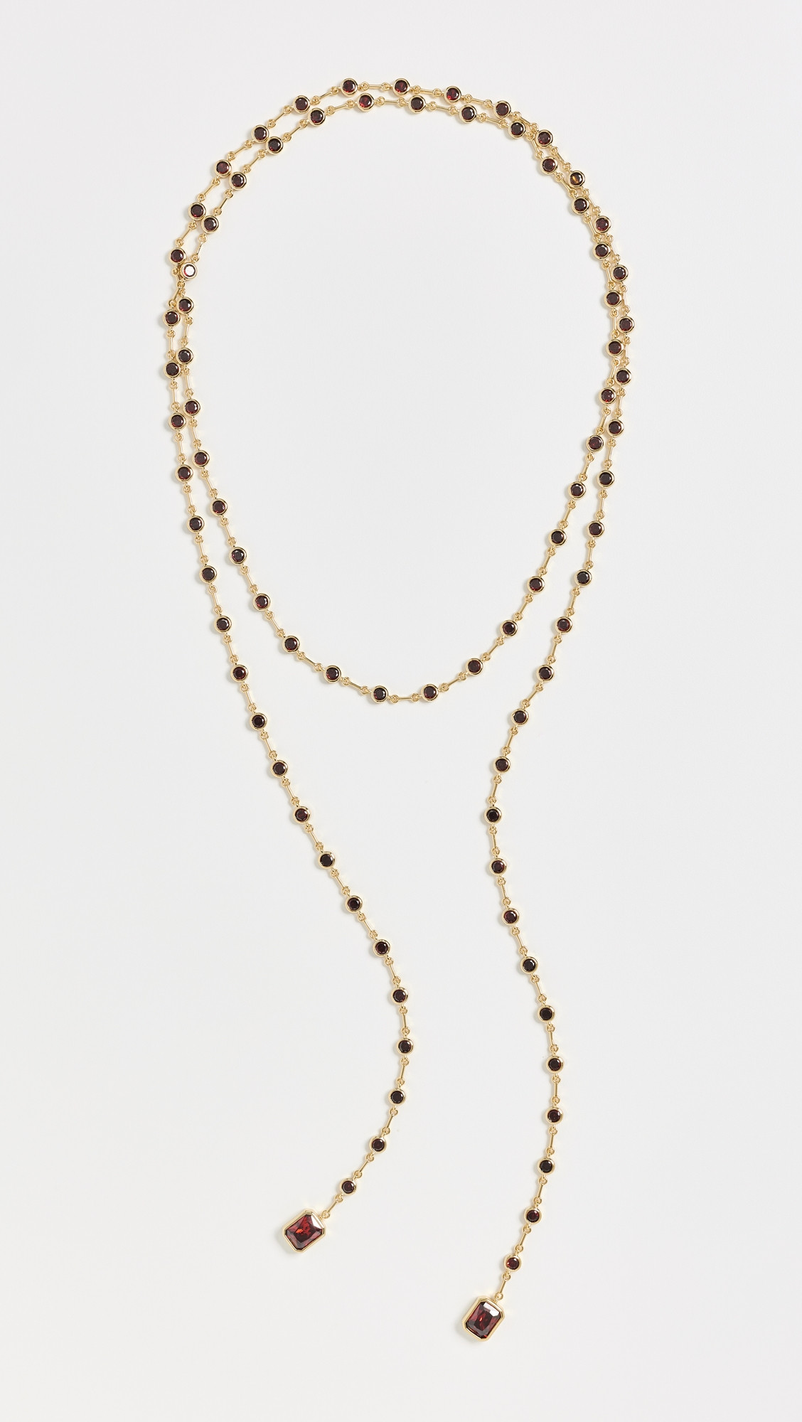 Luv Aj The Elizabeth Garnet Stone Wrap Necklace Gold One Size | Shopbop