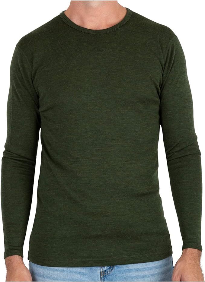 MERIWOOL Mens Base Layer - 100% Merino Wool Midweight Long Sleeve Thermal Shirt | Amazon (US)