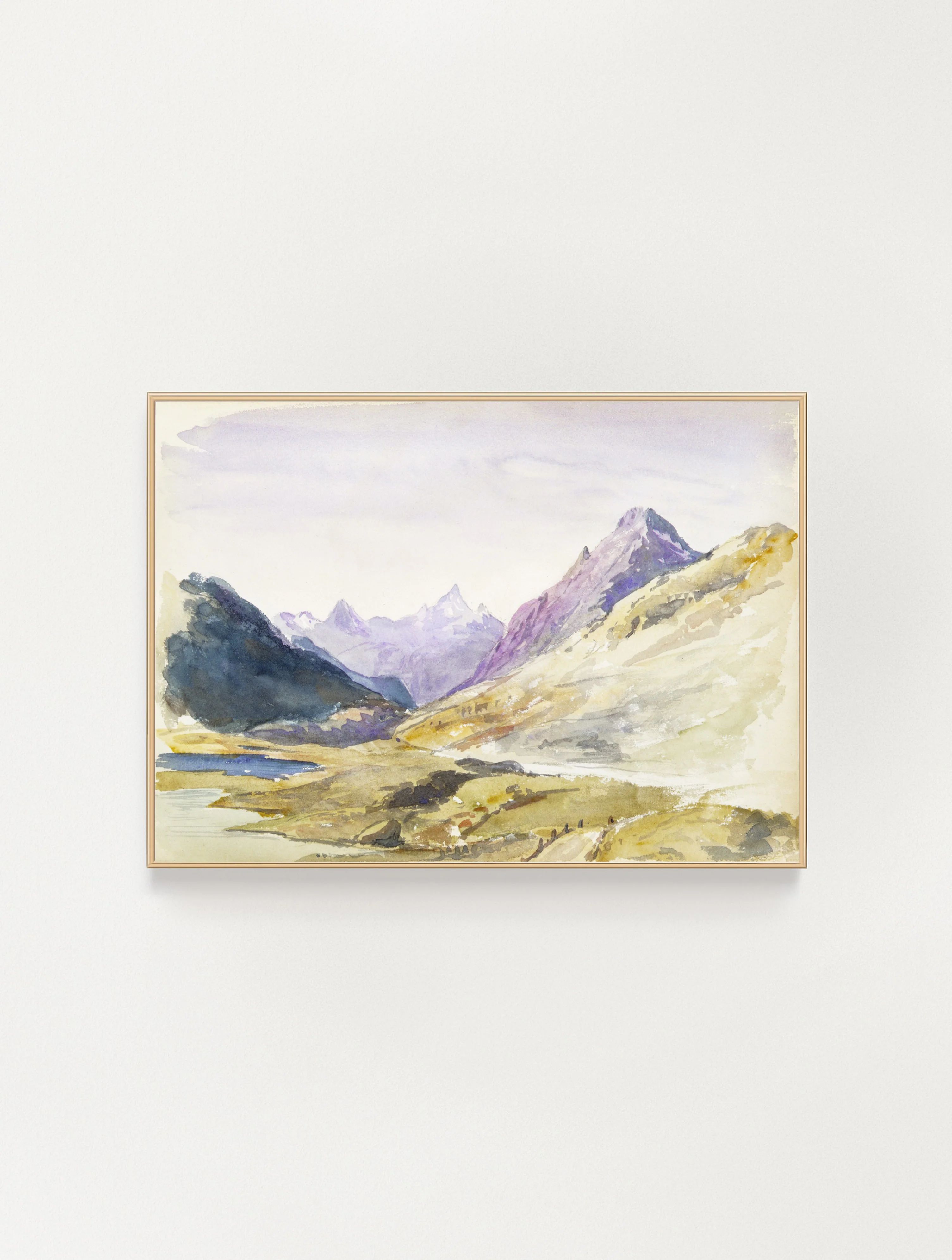 Switzerland Vintage Watercolor Landscape (Download) | Maris Home