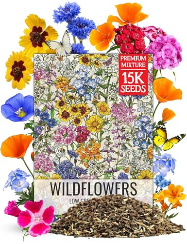 Seed Needs Low Growing Wildflower Flower Seeds for Planting | 1 Ounce Mixture/Blend 17 Varieties | Resealable Package Multicolored Blooms Open Pollinated Mixed Species | Bulk | Amazon (US)