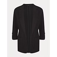 Black Ponte Roll Sleeve Blazer | George at ASDA