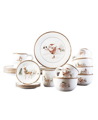 Christmas Twig 20 Pc. Dinnerware Set, Service for 4 | Macy's