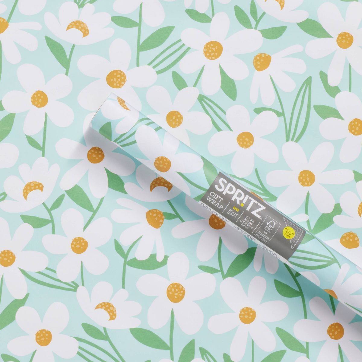 Female Birthday Daisy Gift Wrap - Spritz™ | Target