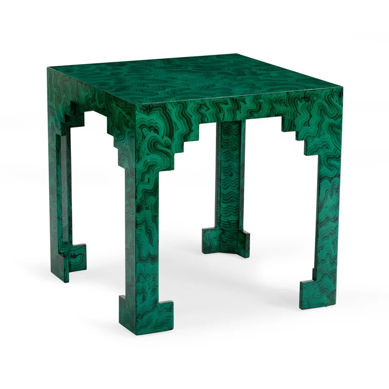 Malachite Solid Wood End Table | Perigold