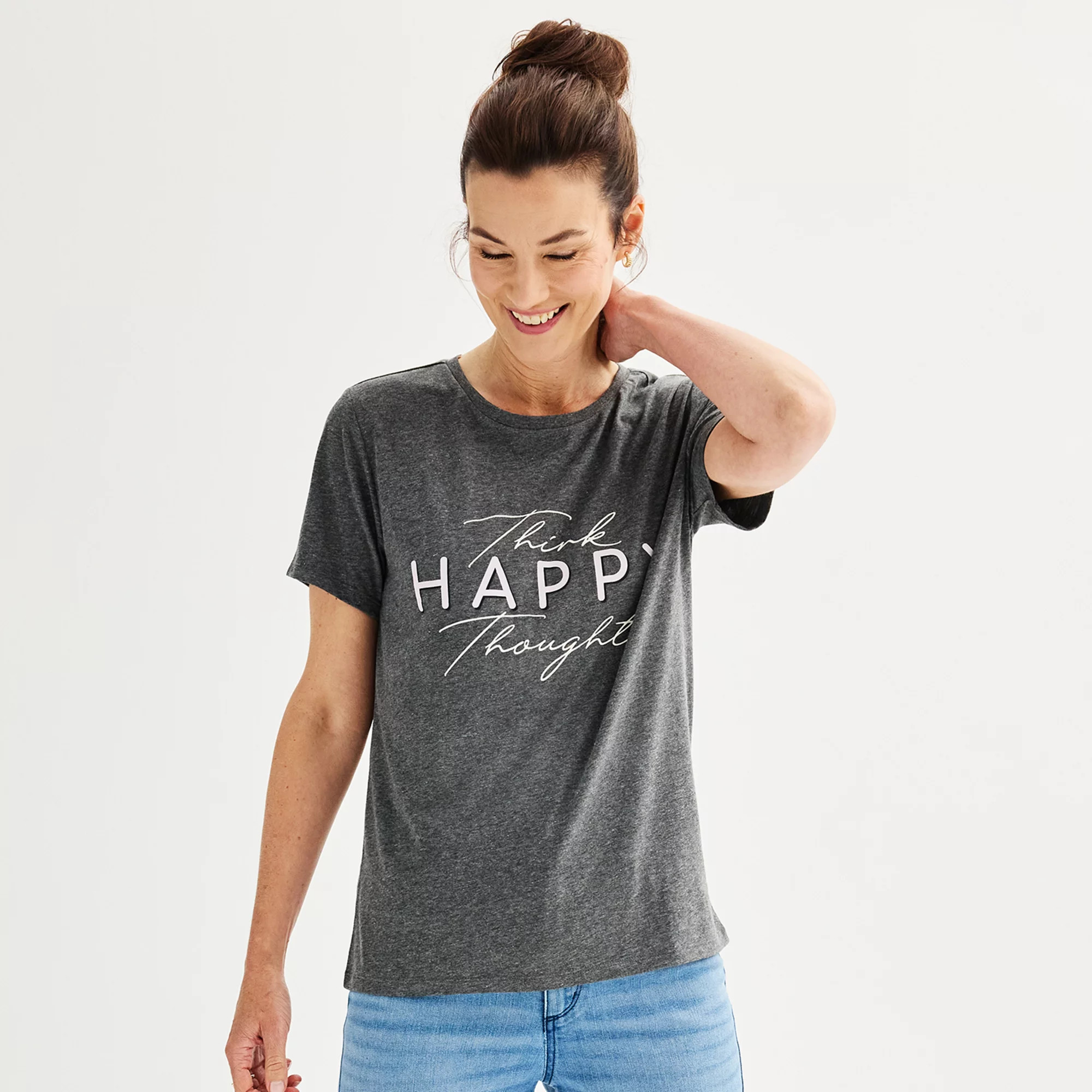 Women's Think Happy Thoughts Graphic Tee | Kohl's