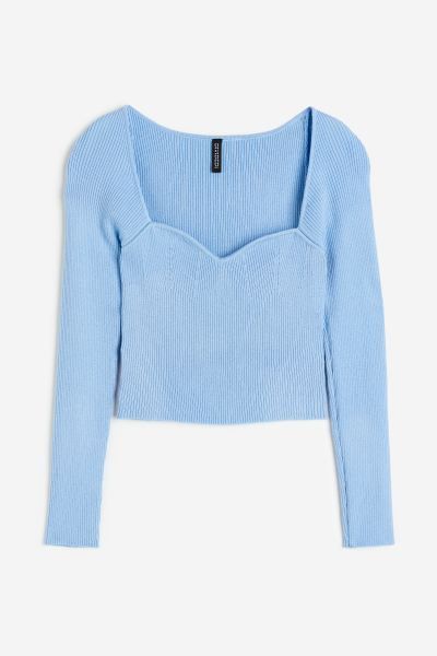 Bustier-look rib-knit top | H&M (UK, MY, IN, SG, PH, TW, HK)