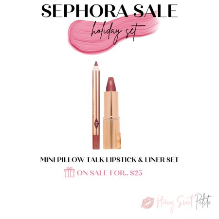 Pillow talk lipstick and liner 
Holiday gift set 
Holiday 
Christmas gift 
Gift guide 
Sephora sale 
Sephora holiday sale 

#LTKGiftGuide #LTKbeauty #LTKHolidaySale