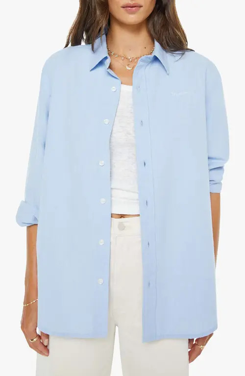MOTHER The Bestie Denim Shirt in Light Blue at Nordstrom, Size Large | Nordstrom