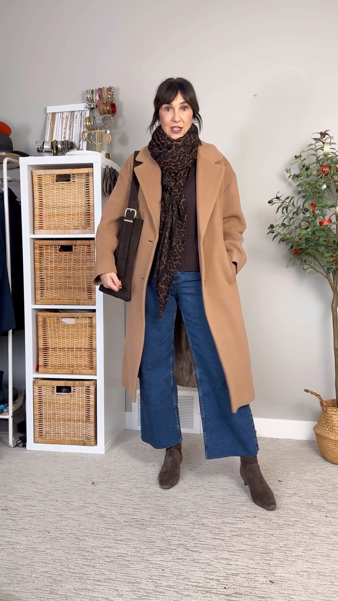 Elevated casual outfit for a snowy evening out! Wearing my usual size S in the sweater and wool coat, size 4 in the jeans. Boots also fit tts. My boots, bag and leopard scarf are 40% off with code MADEBETTER but in other colors. Sweater is 10% off with code EARLY (wait for it to be further reduced). My camel coat is also on sale for the Aritzia clientele sale, make sure you’re logged in to your account to see any discount for your level


#LTKShoeCrush #LTKCyberWeek #LTKItBag