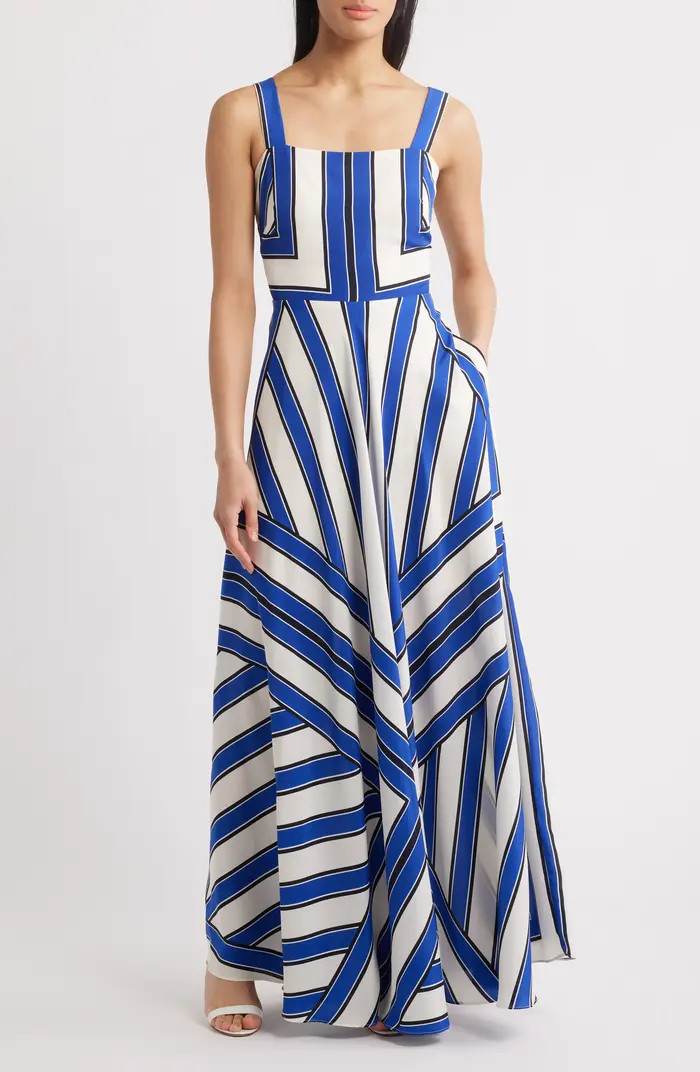 Stripe Scarf Sleeveless Maxi Dress | Nordstrom