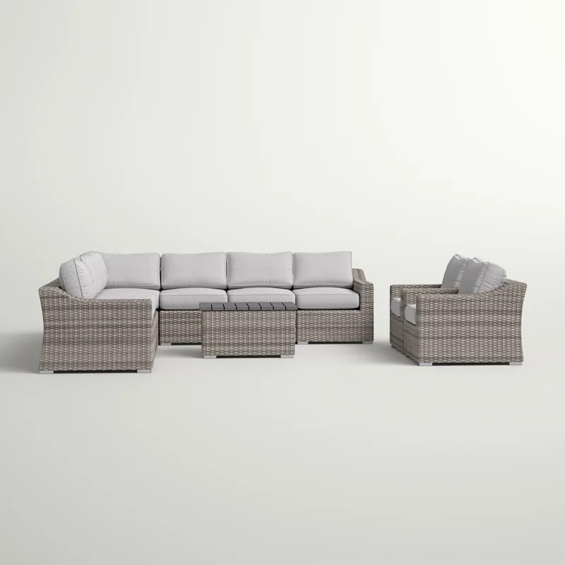 Dayse Fully Assembled 8 - Person Seating Group with Cushions |Pre-built outdoor sofa | Wayfair North America