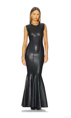 Norma Kamali Sleeveless Grace Fishtail Gown in Black from Revolve.com | Revolve Clothing (Global)
