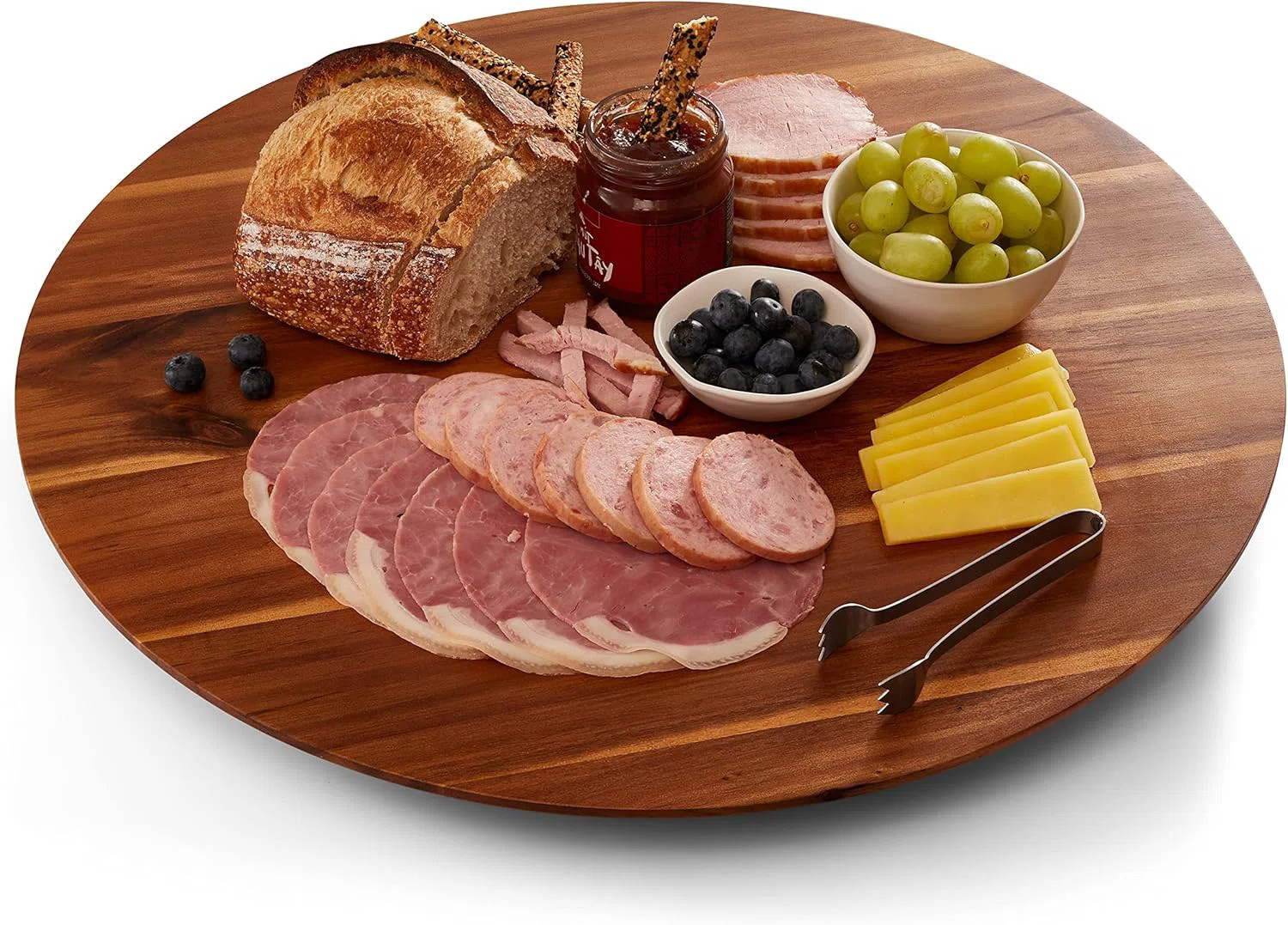 21 inch Acacia Wood Lazy Susan For Table Top - Wooden Turntable Serving Tray For Charcuterie Boar... | Wayfair North America