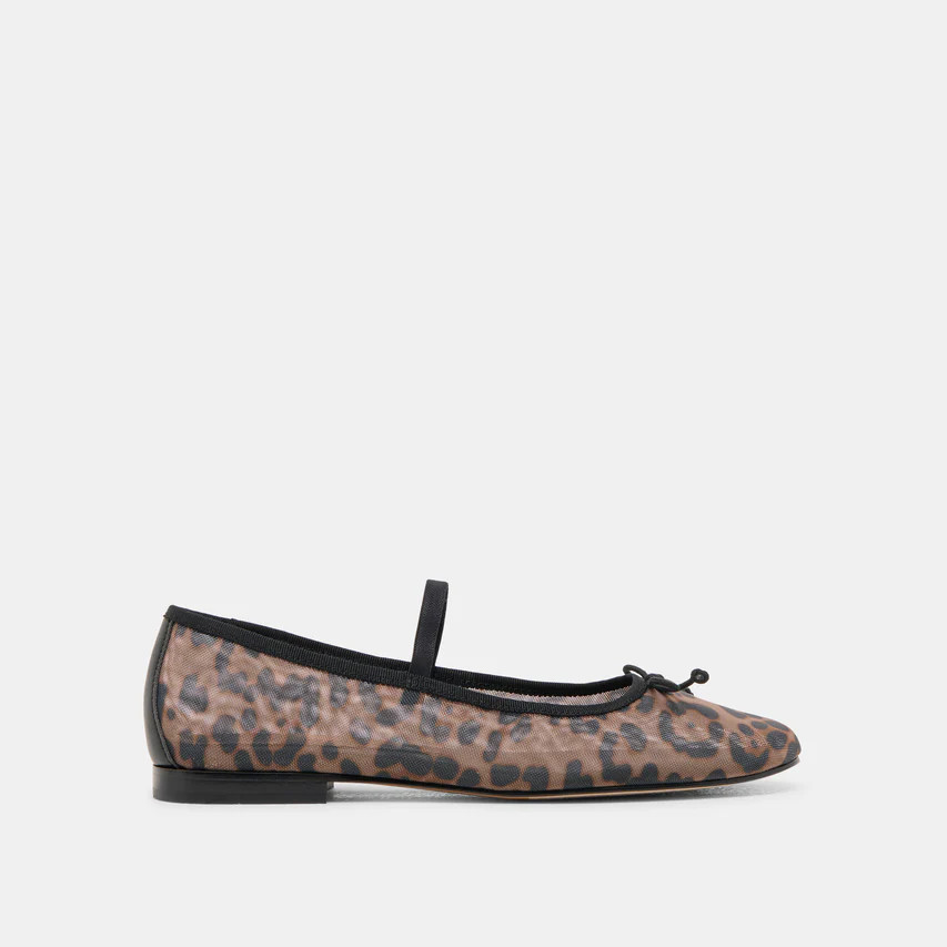 CADEL BALLET FLATS DK LEOPARD MESH | DolceVita.com