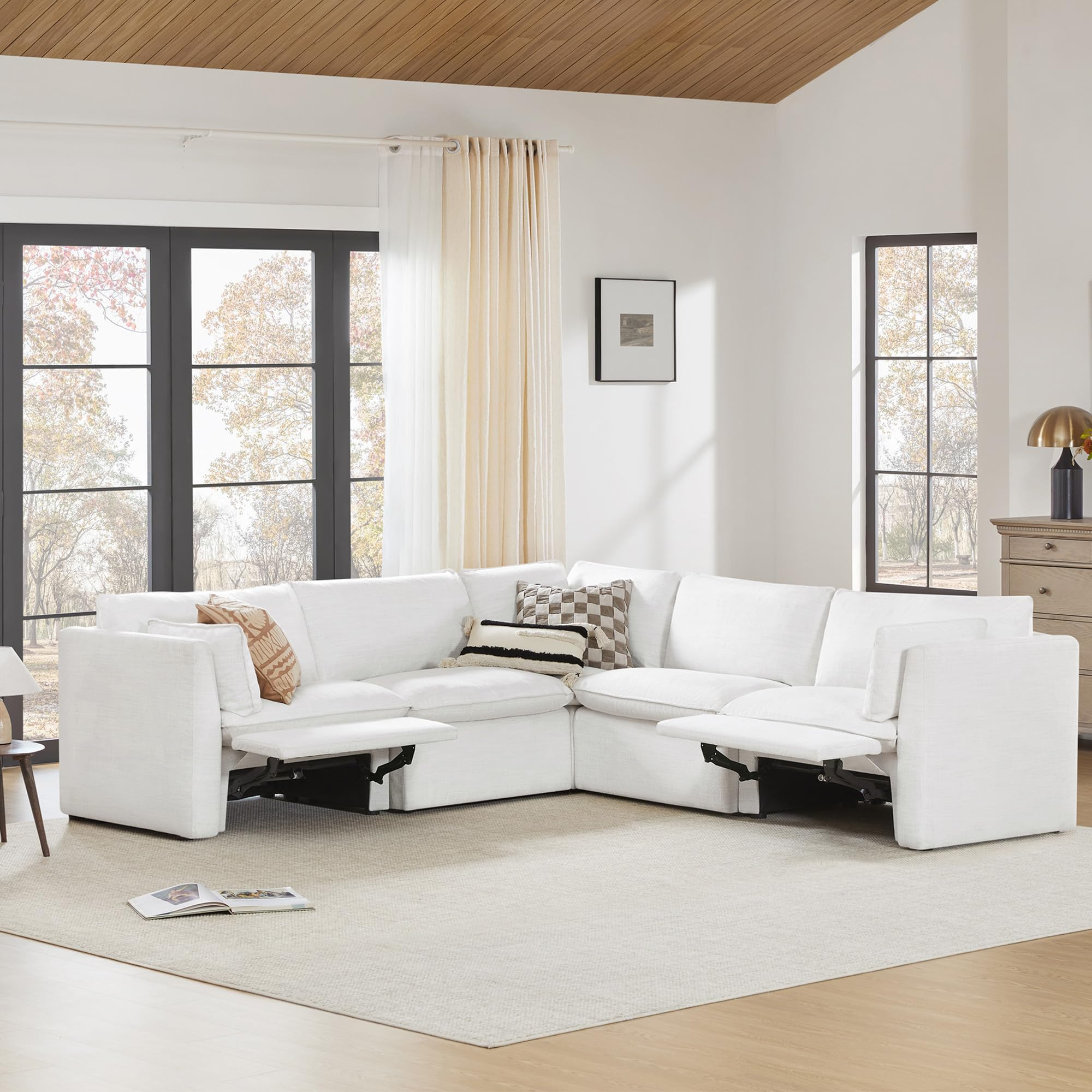 CHITA Power Sectional Down Filled Corner Sofa, Comfty Feather V Shape Power Modular, FSC Certifie... | Amazon (US)