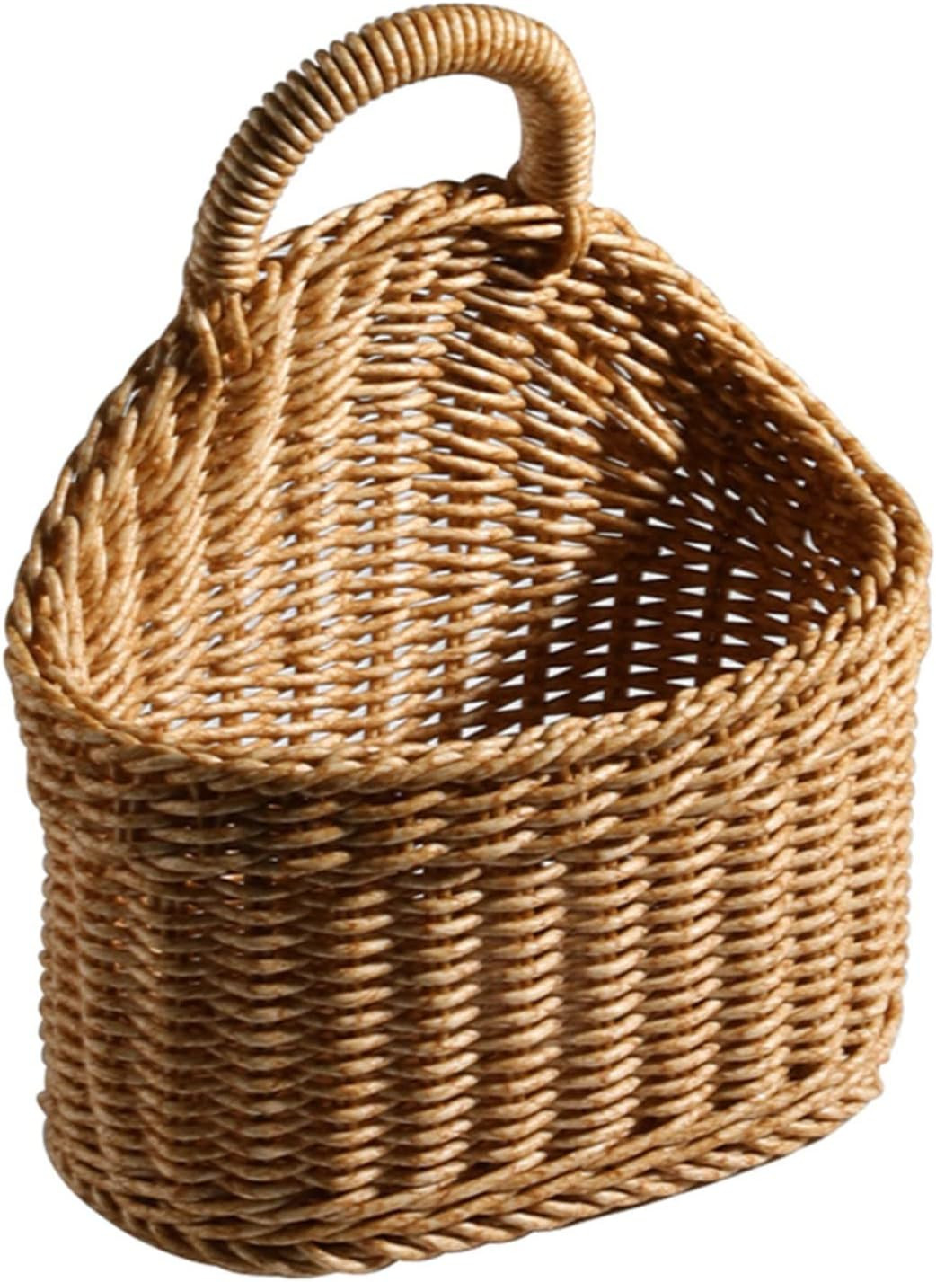 Ochine 1 Pack Hanging Basket Woven Wall Baskets Hanging Storage Basket Woven Shelf Basket Storage... | Amazon (US)